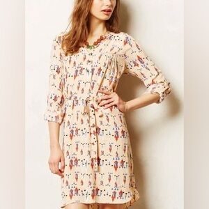 Dolan Anthropologie Wanderlust Peach Aztec Dress